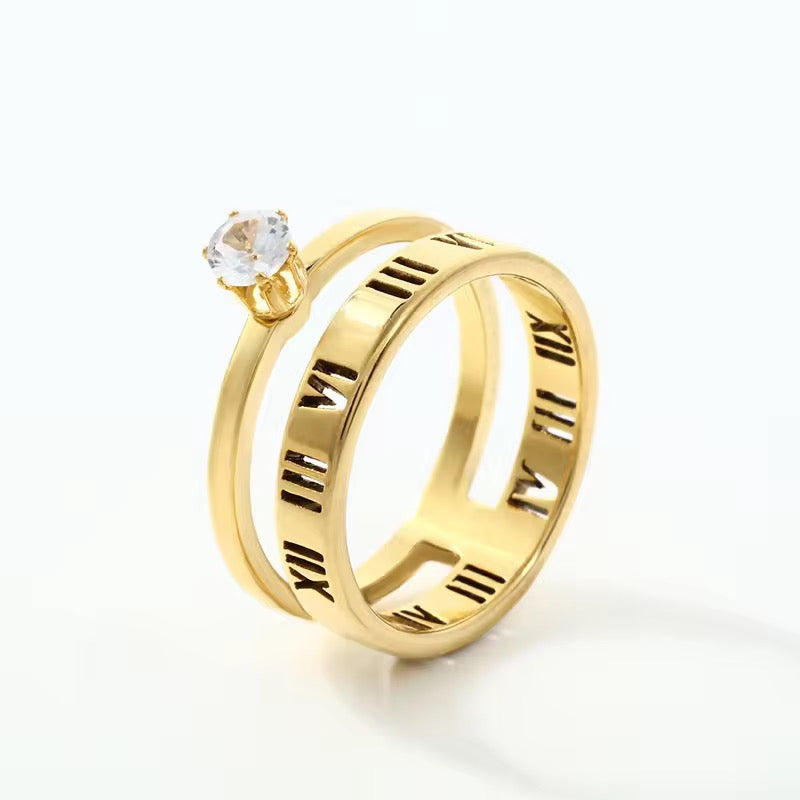 Diamond Roman Ring