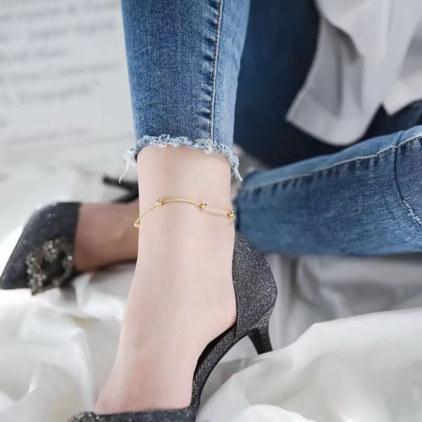 Golden Whisper Anklet