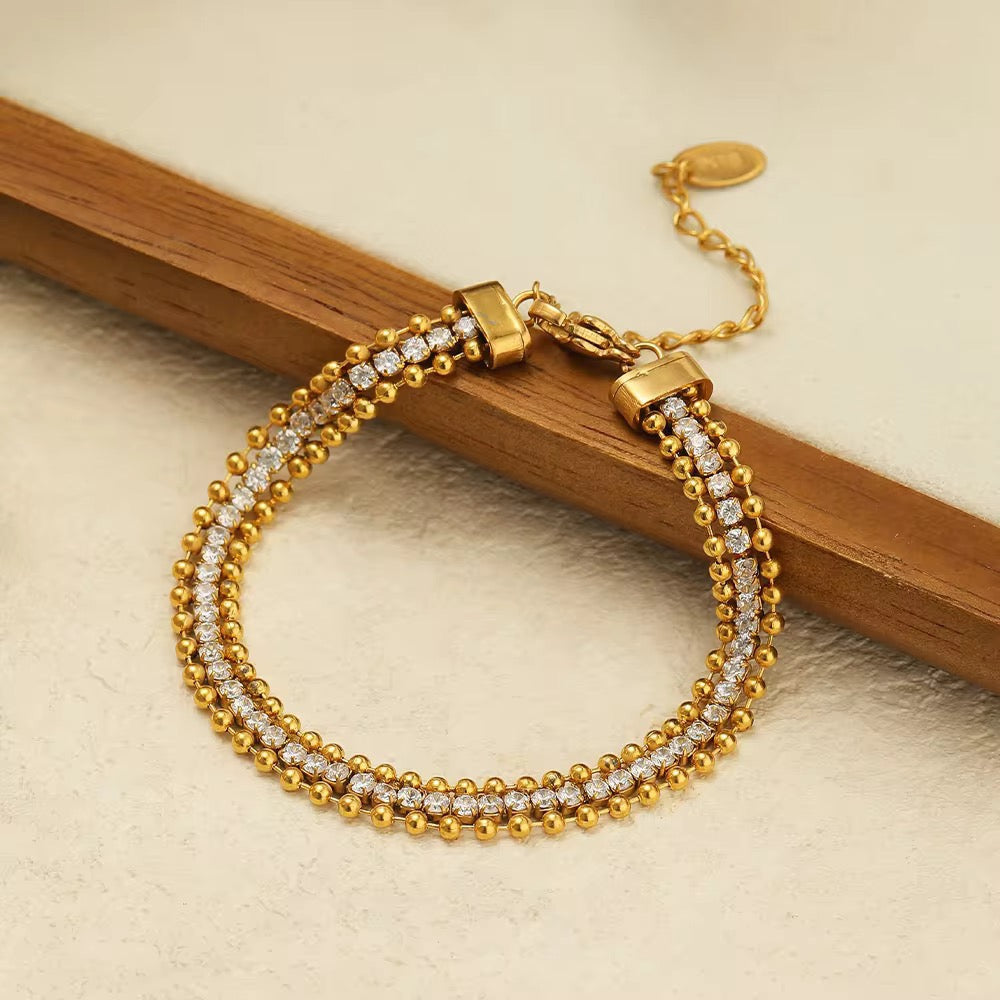 Twin Sparkle Charm Bracelet